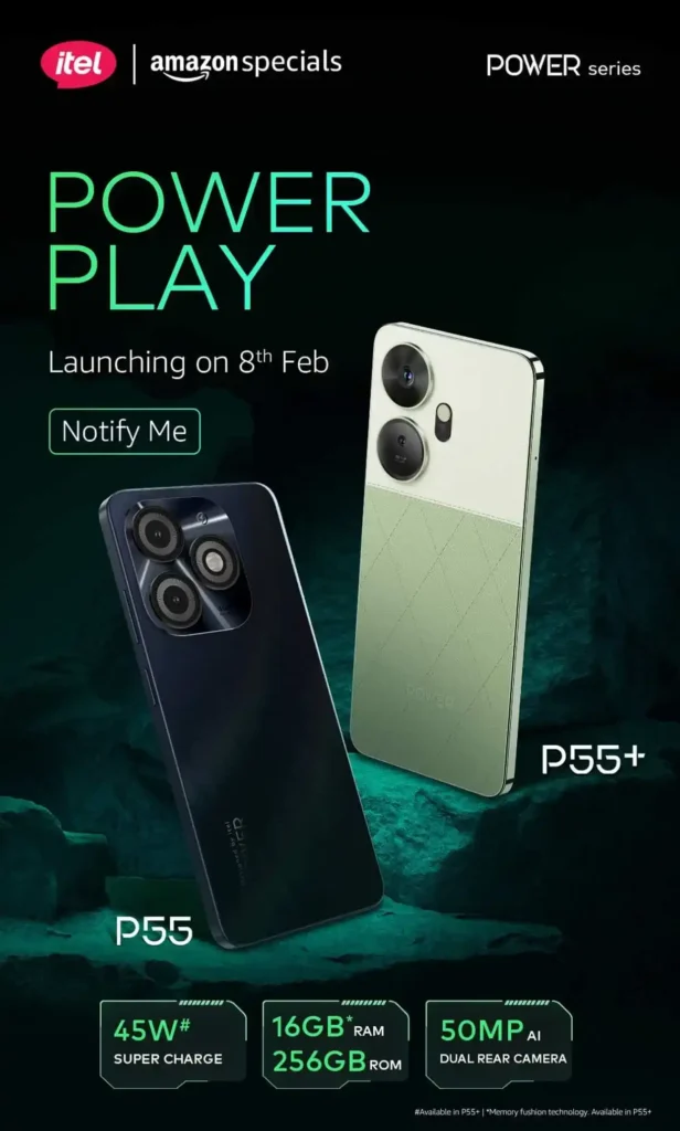 itel P55 and itel P55 Plus Launch Date in India