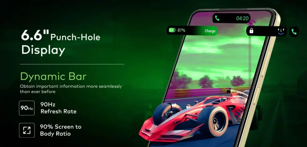 itel P55T Display Specs