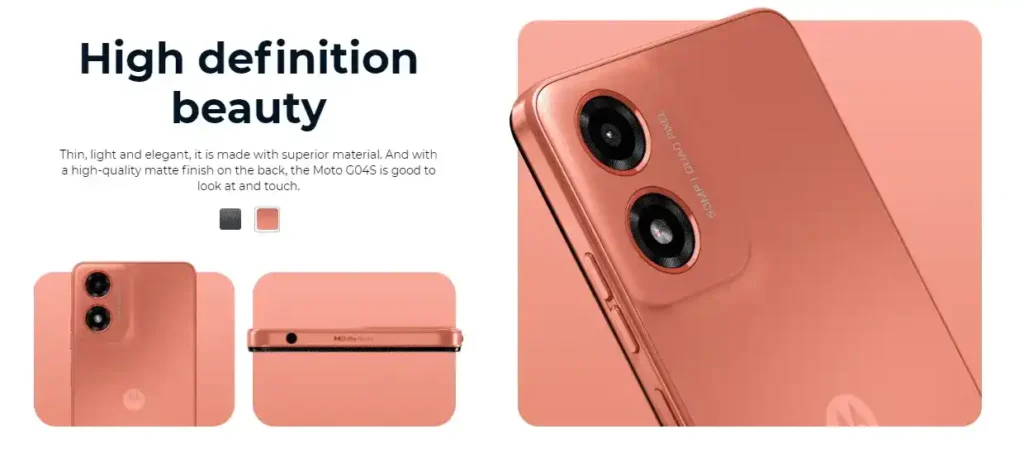 Moto G04s Orange Color