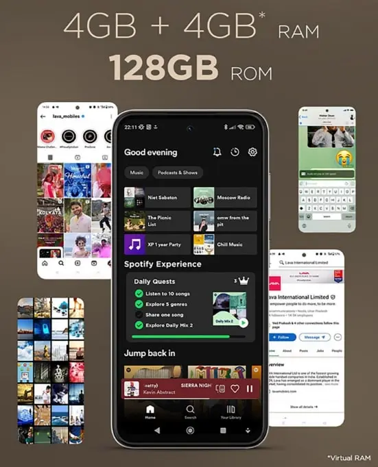 Lava Bold N1 Pro RAM and Storage