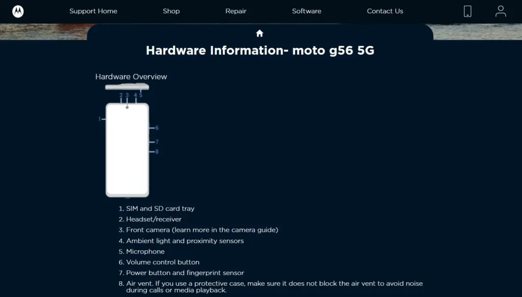 Moto G56 5G US Support Page