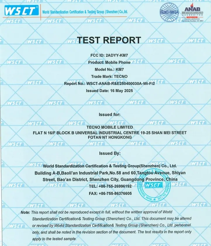 Tecno Spark 40 Pro Plus FCC Certification