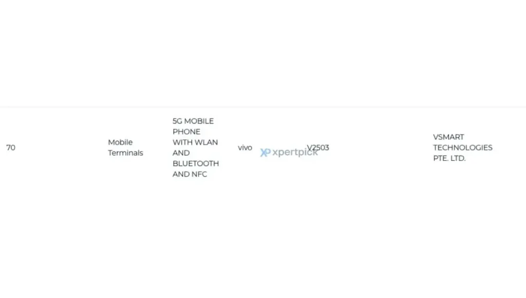 Vivo X200 FE IMDA Listing