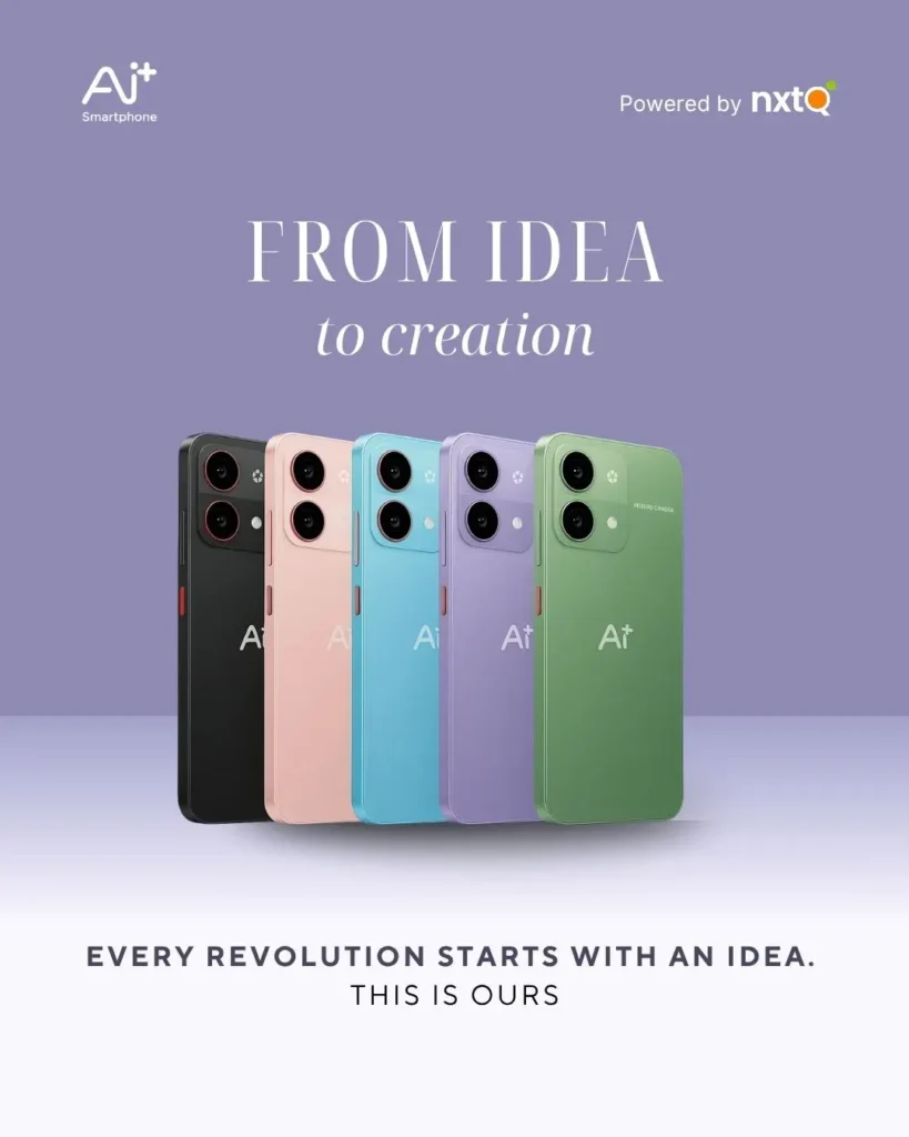 AI+ Nova 2 Smartphone Design Colors Poster
