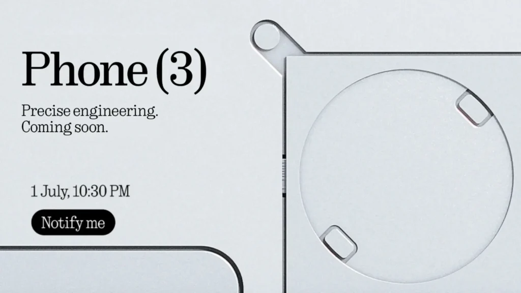 Nothing Phone (3) Design Teased Again