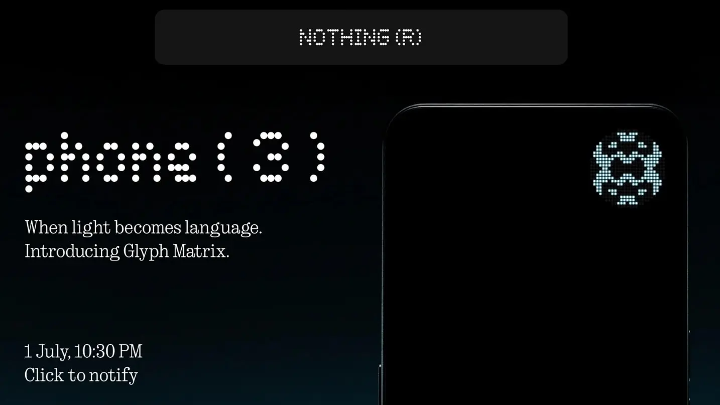Nothing Phone (3) Glyph Matrix Introduced