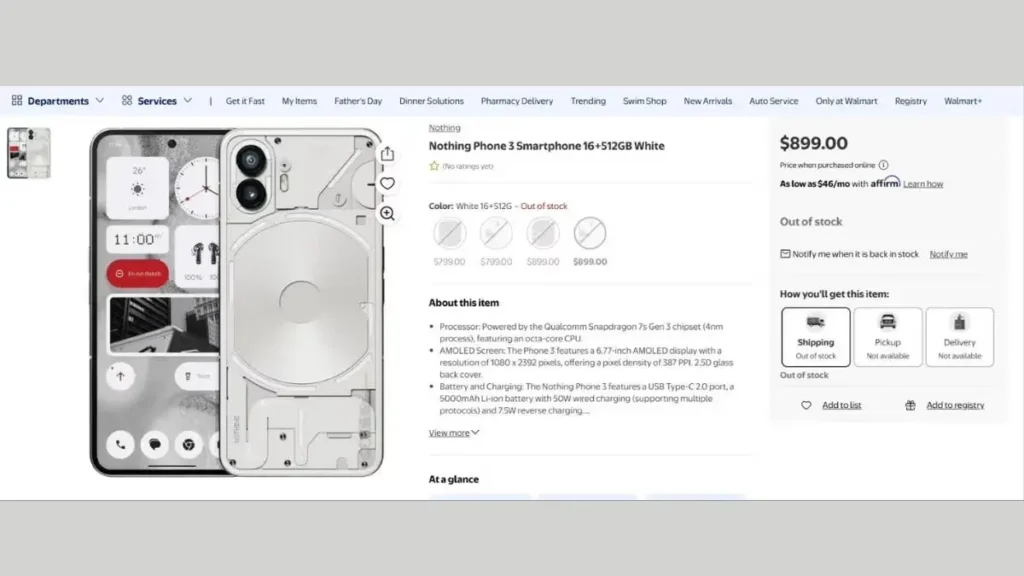 Nothing Phone 3 Price Leaked
