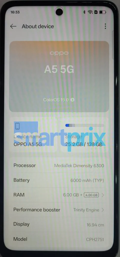 OPPO A5 5G Leaked About Device Image