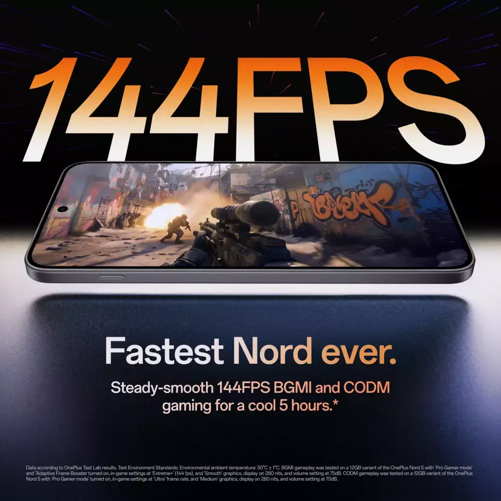 OnePlus Nord 5 144FPS Poster