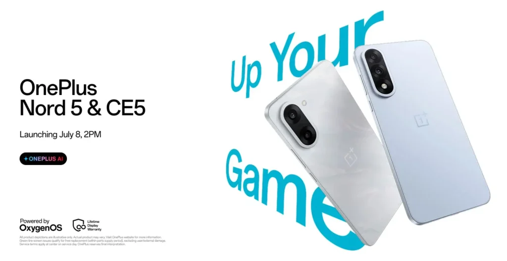 OnePlus Nord 5 and CE 5 Launch Date Banner