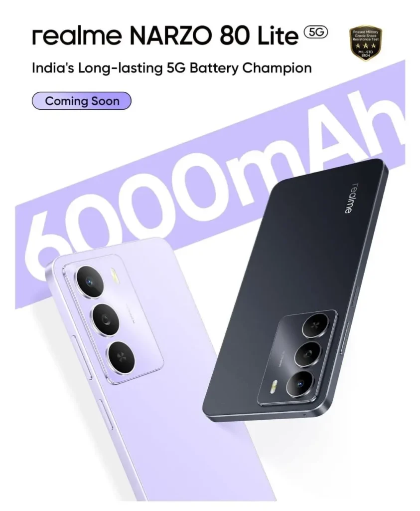 Realme Narzo 80 Lite 5G Poster Leaks