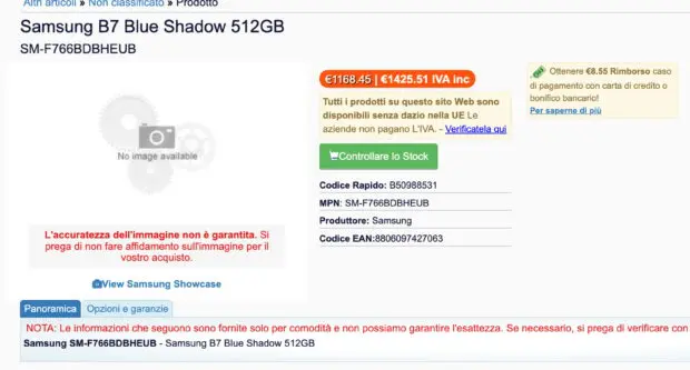 Samsung Galaxy Z Flip 7 512GB Eur Price Leak