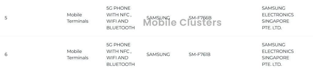 Samsung Galaxy Z Flip 7 and Z Flip 7 FE IMDA Listing