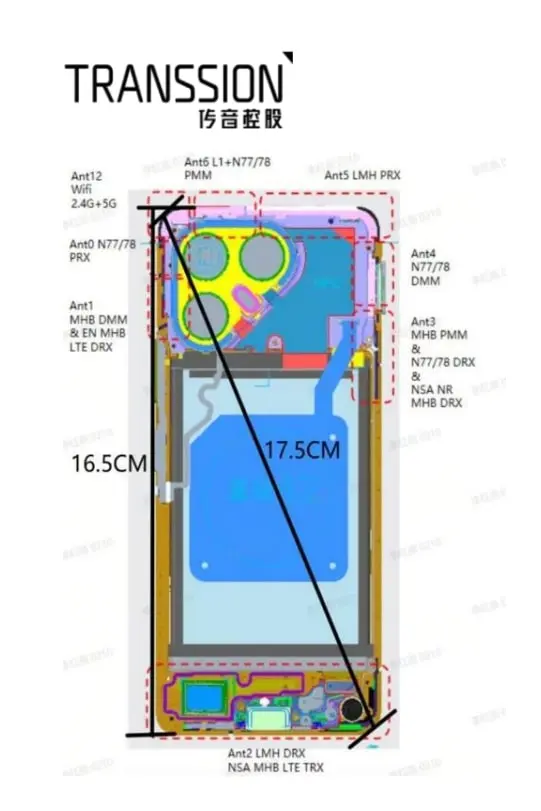 Tecno POVA 7 5G Design Via FCC Certification