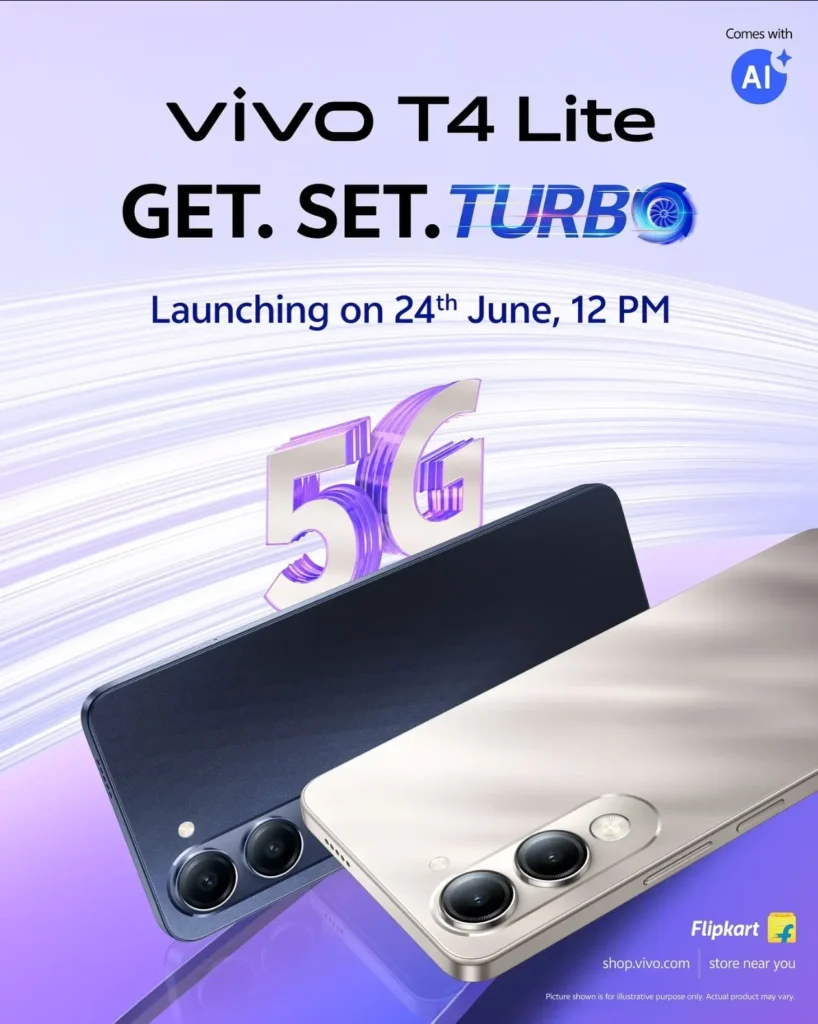 Vivo T4 Lite Launch Date Poster