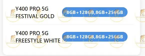 Vivo Y400 Pro 5G Variants Leak