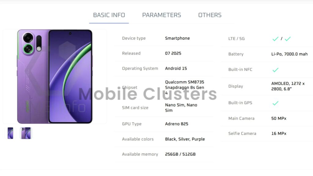 OPPO K13 Turbo Pro IMEI Listing