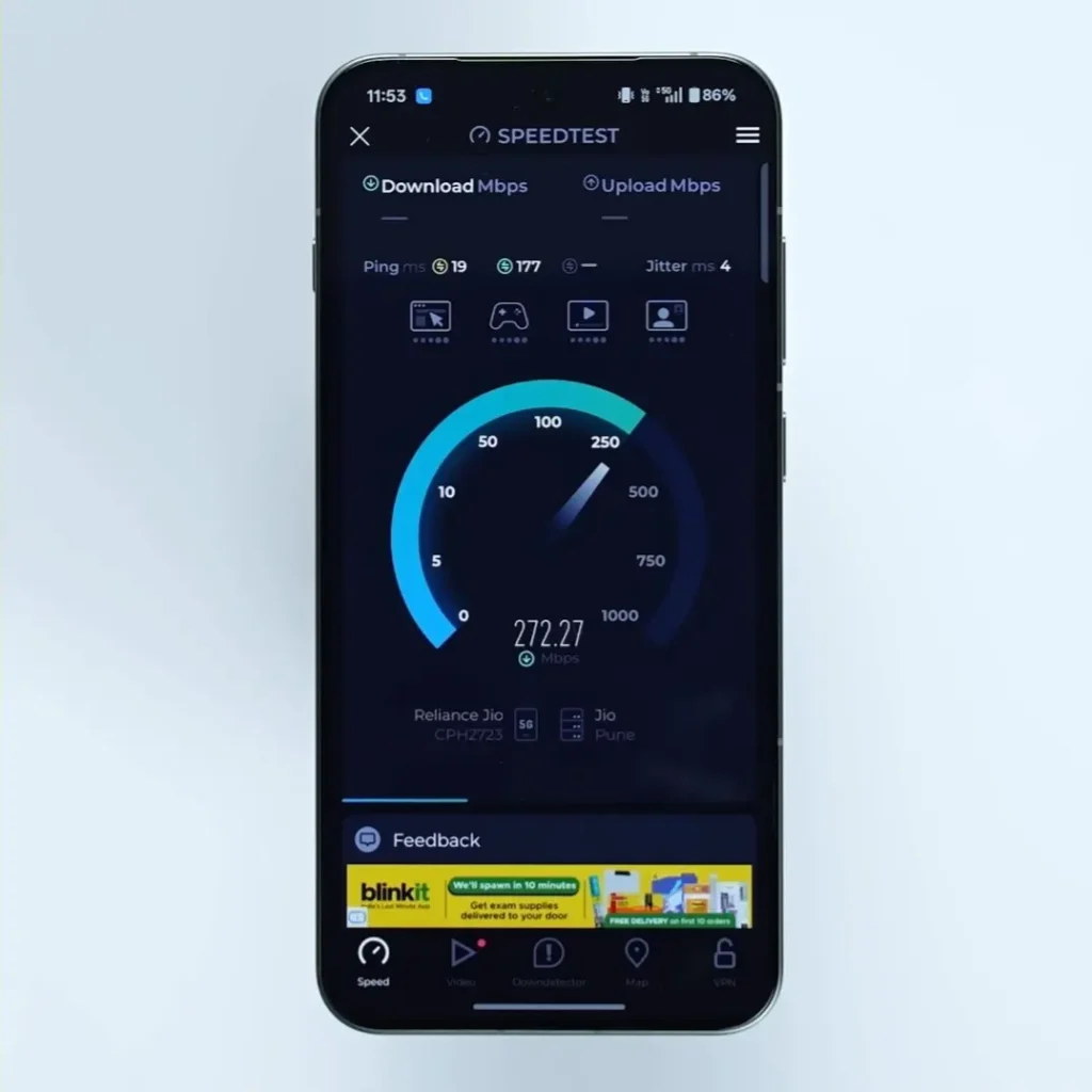 OnePlus 13s Internet Speed Test
