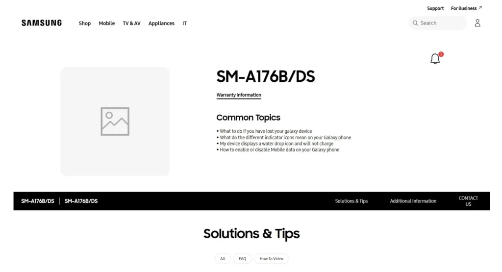 Samsung Galaxy A17 5G Caribbean Support Page