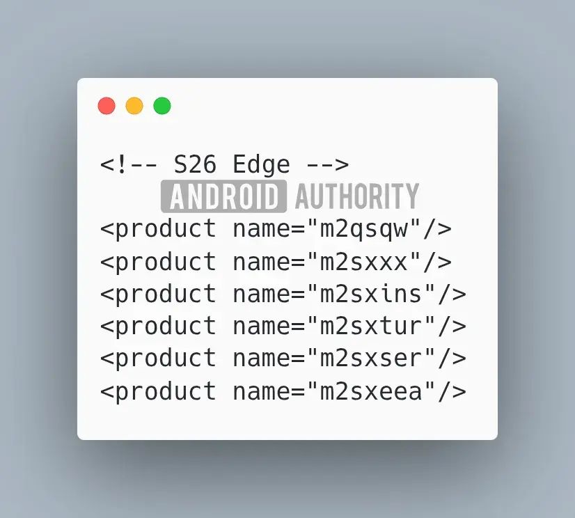 Samsung Galaxy S26 Edge Name Leak