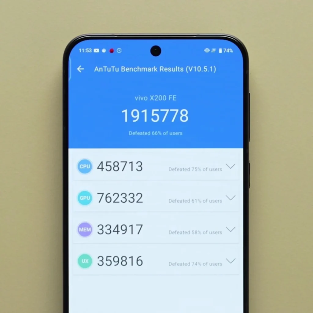 Vivo X200 FE AnTuTu Score