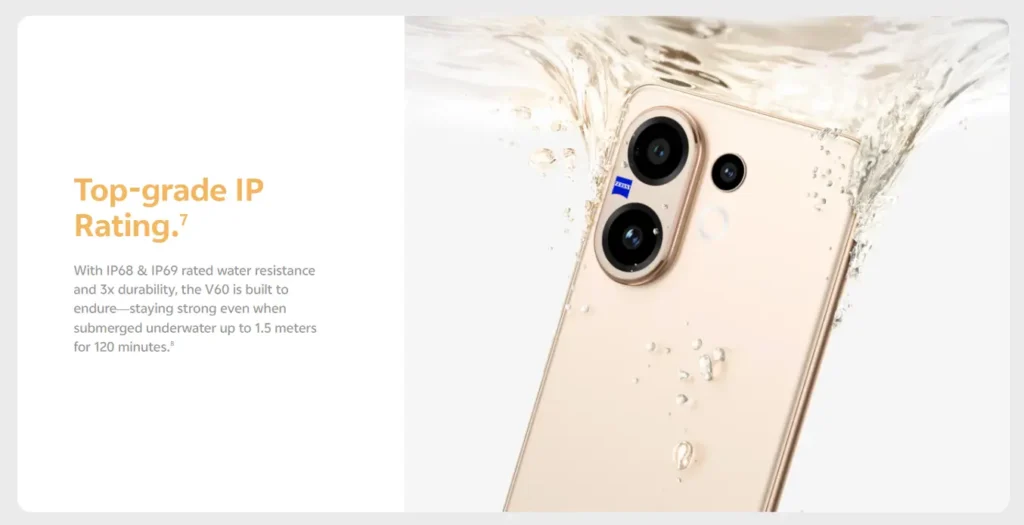 Vivo V60 IP Rating Banner
